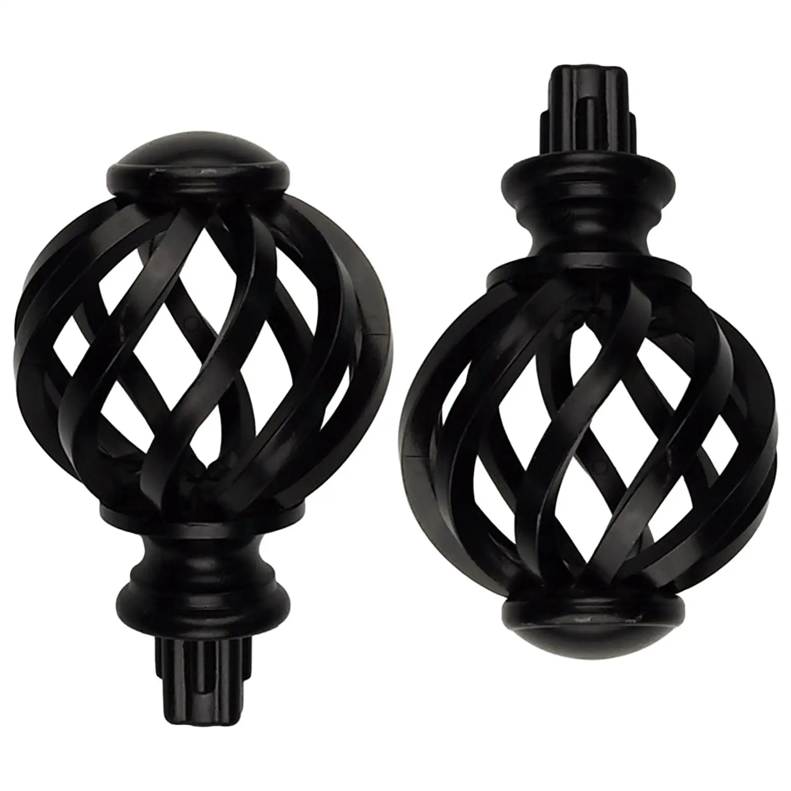 Window Curtain Rod Finials 3 4 Inch Plastic End Caps Decorative Head Hardware Kit for Bedroom Living Room
