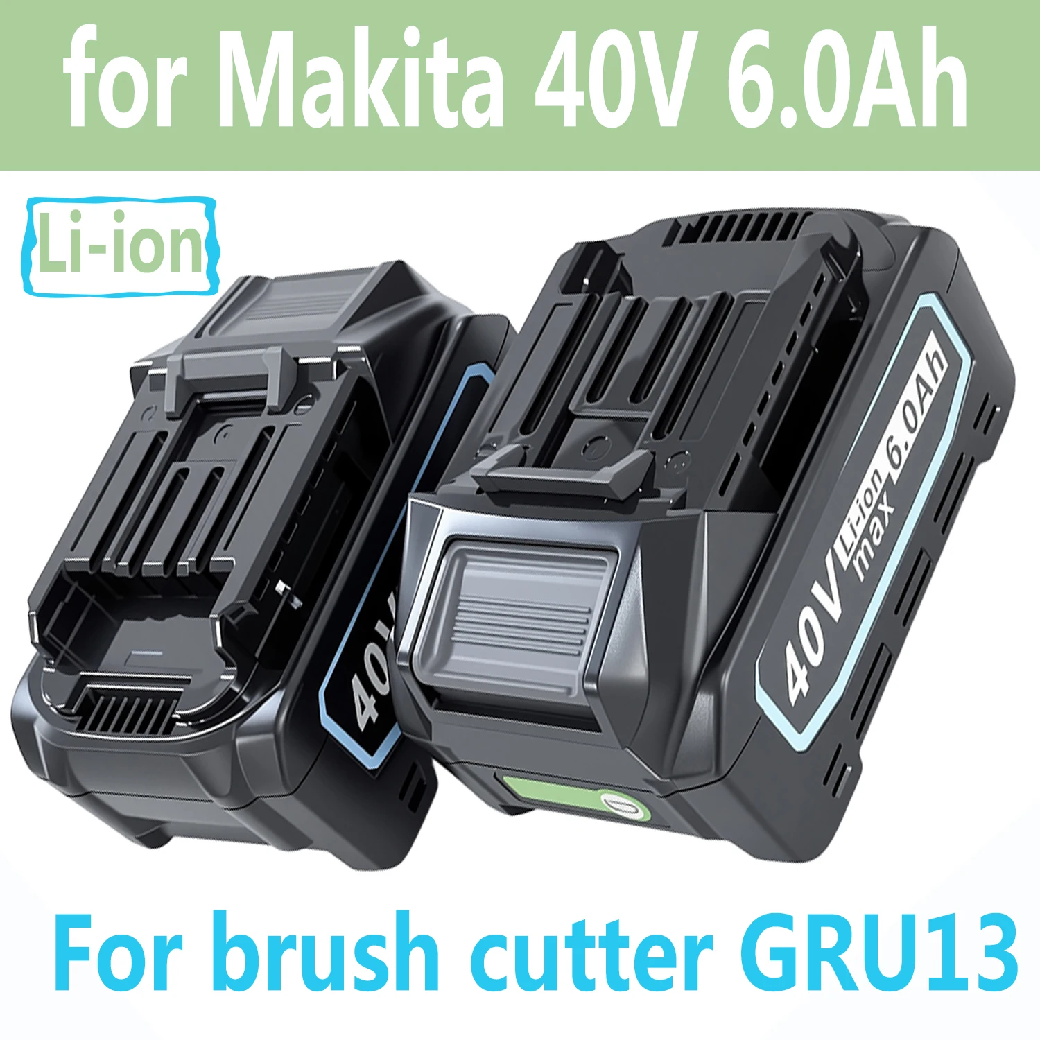 

Для аккумулятора Makita 40 В XGT, сменный литий-ионный аккумулятор 6,0 Ач, для Makita BL4025,191B36-3, XGT40V MAX,191B26-6, BL4040