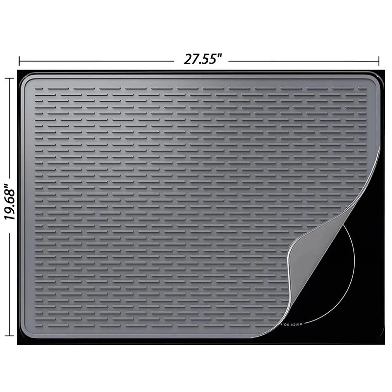 Silicone Induction Cooktop Mat, Heat-Resistant Stove Top Cover Protector, Non-Slip Kitchen Counter Mat for Countertop Protection