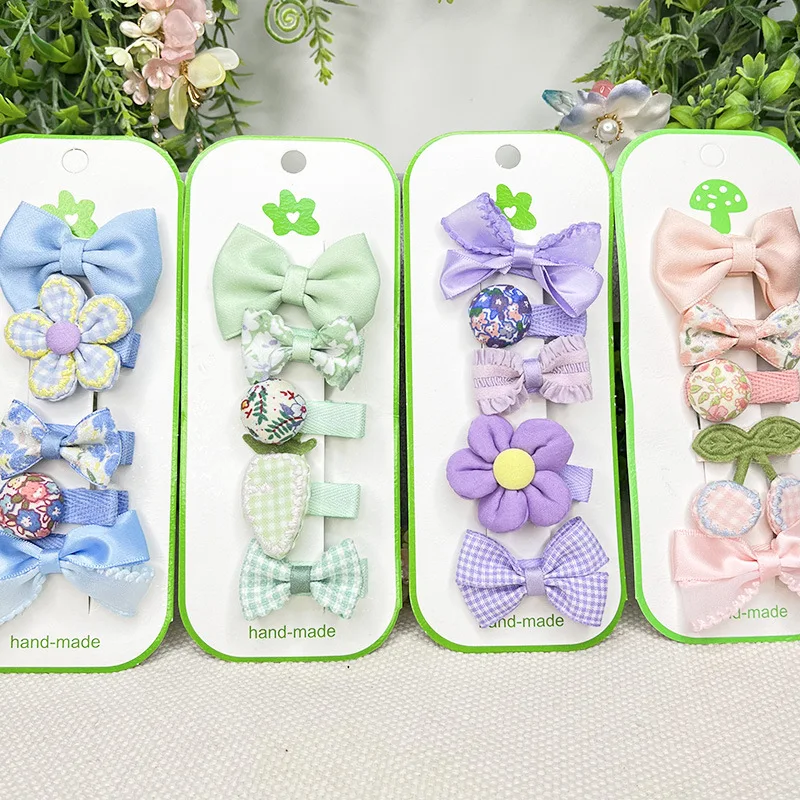 

New Simple And Cute Hair Clip Set Children's Fashion Trend Hair Accessories For Girls Daily Fresh Hairpin