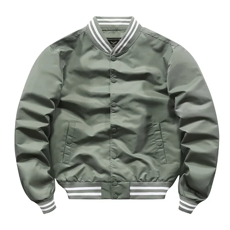 unload Green Baseball Jersey Men's Spring and Autumn 2023 Outdoor Leisure Pilot Bomber Jacket Couple Sports School Team Jacket