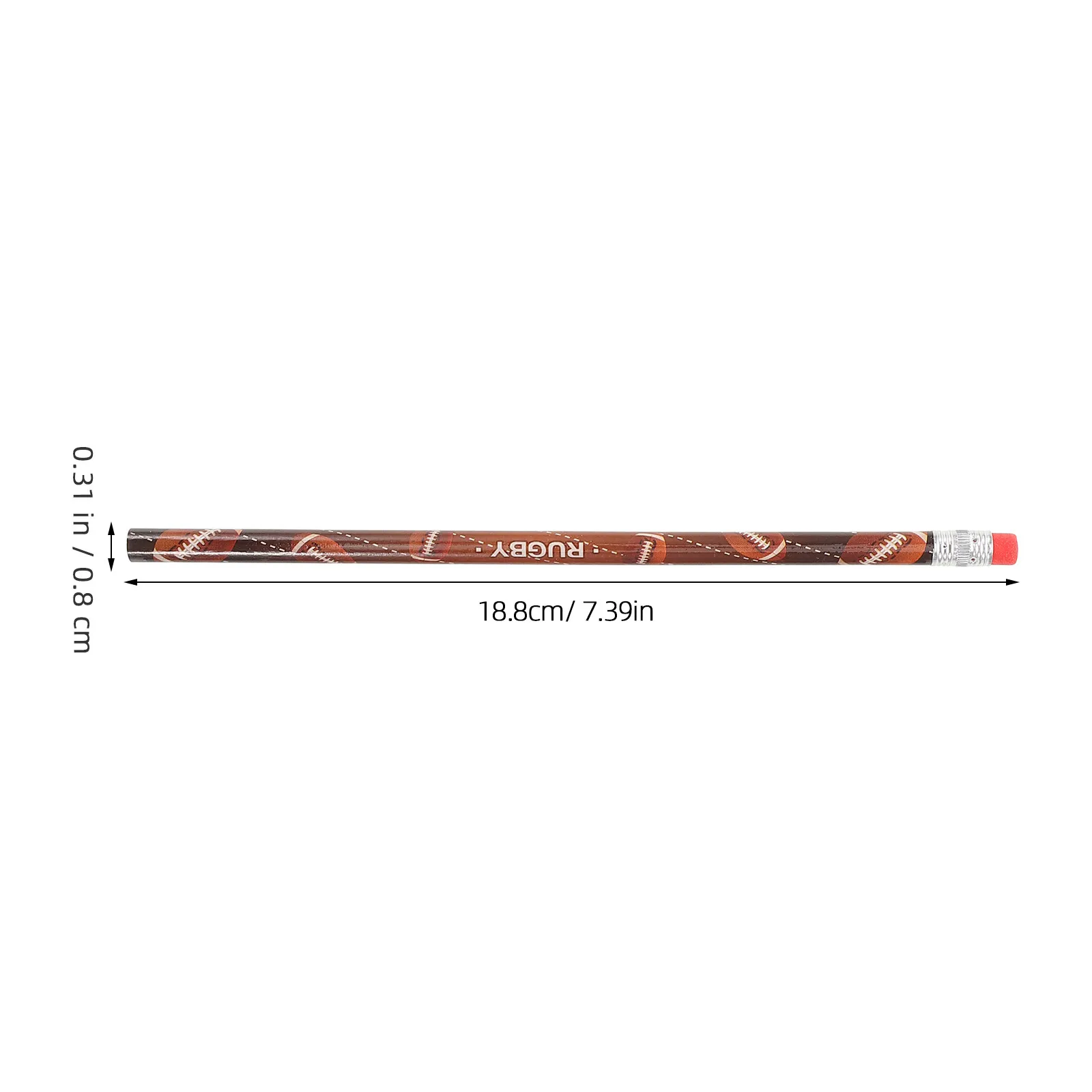 36Pcs Sports Themed Football Pencil Classroom Writing Supplies Long Wood Wooden Pencils for School Coloring Pencils