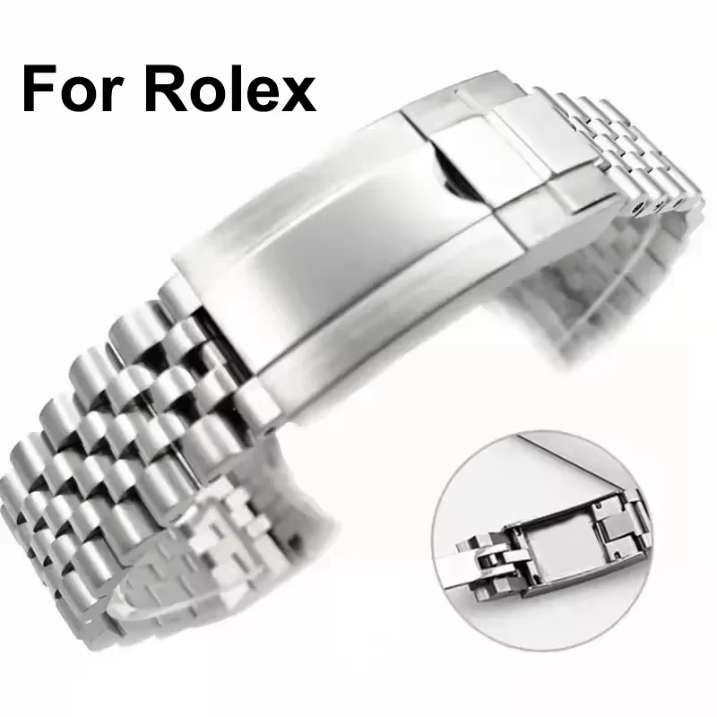 

904LWatch Band For Rolex Sub GMT Yacht Daytona Jubilee 20mm Men's Strap Luxury watch chain Mod Parts Replacement Accessories