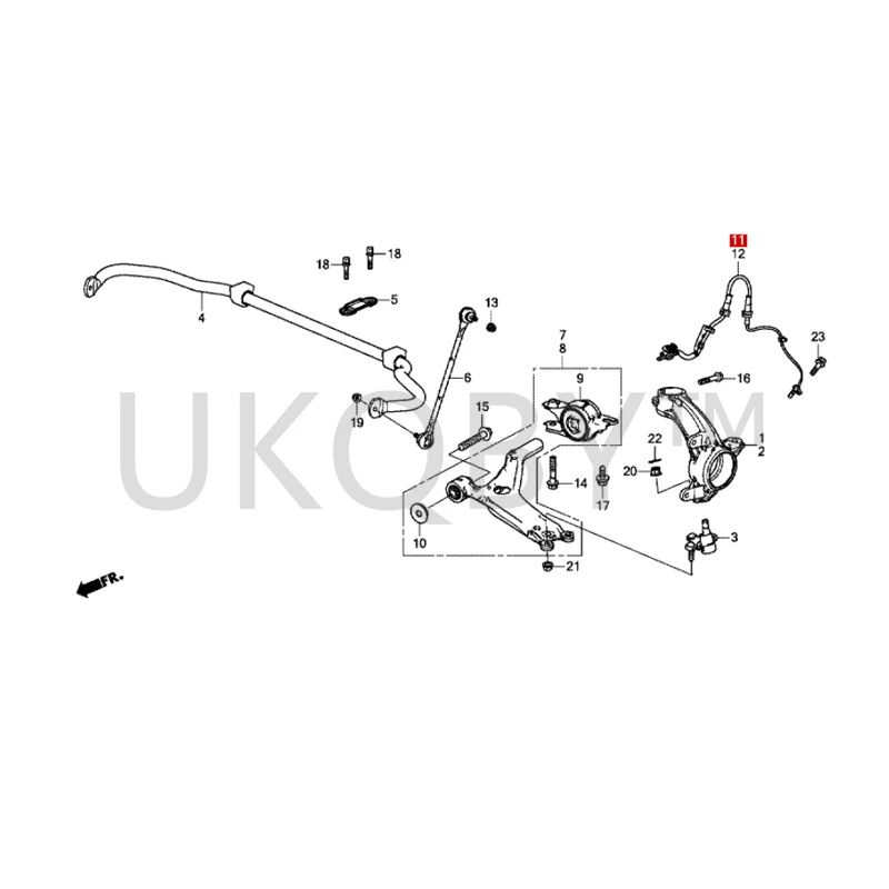 57450-TVA-A03 Suitable for Ho nd a Ac co rd ABS anti lock brake sensing line wheel speed sensor