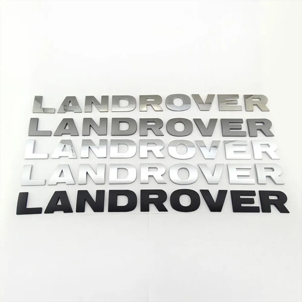 3D ABS Letter Car Hood Bonnet Cover Emblem For Land Rover Range Rover Velar Sport Discovery 2 3 4 Defender Sticker Accessories