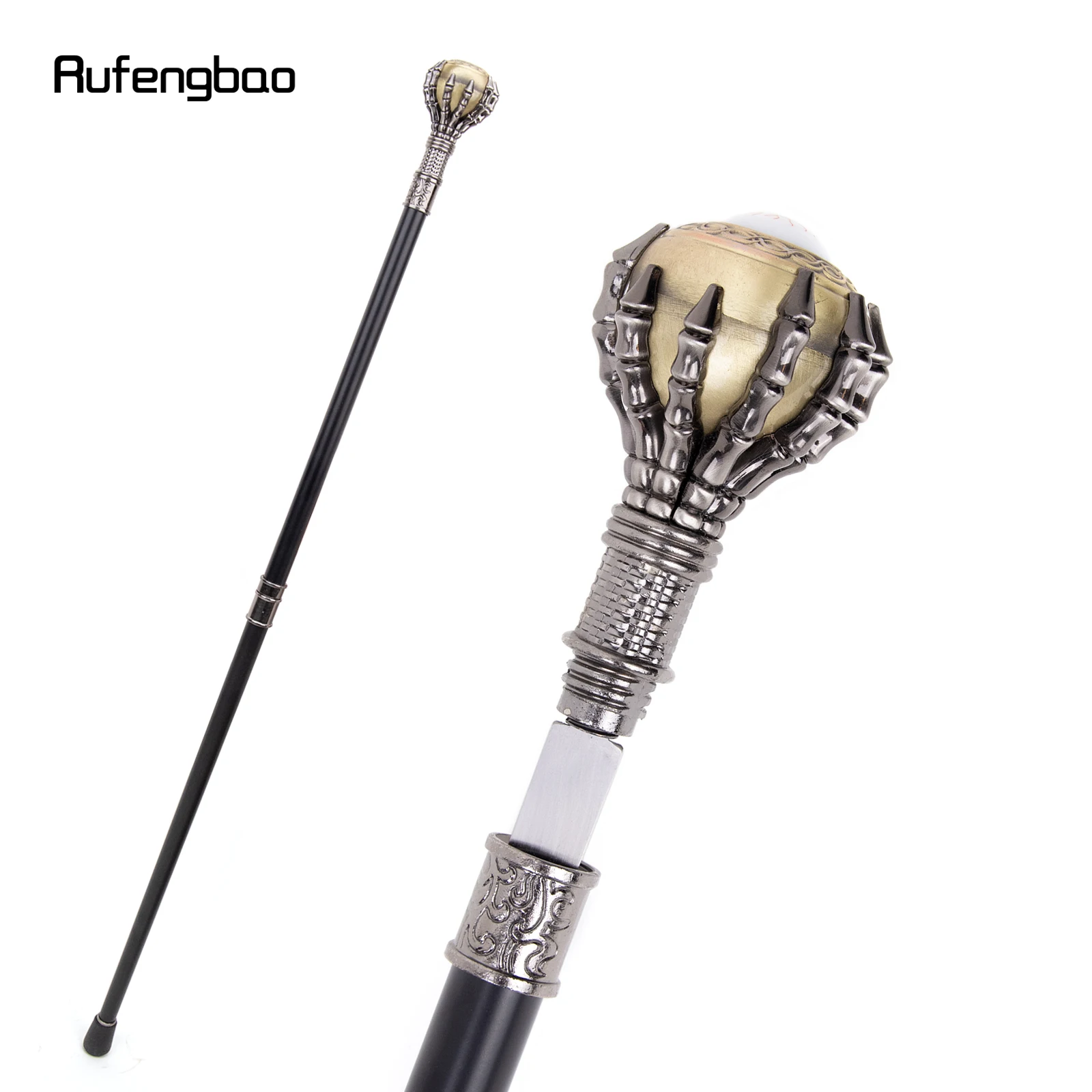 Bloodshot Eyes Eyeball Steampunk Walking Stick with Hidden Plate Self Defense Fashion Cane Plate Cosplay Crosier Stick 93cm