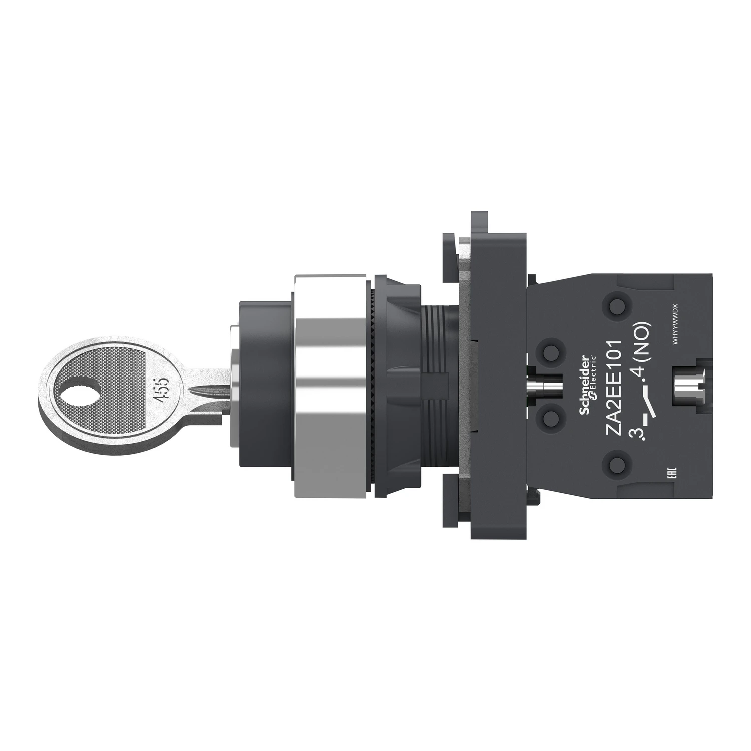 XA2EG21 Key selector switch - Ø22 - 2 positions - stay put - 1NO new model XA2AG21