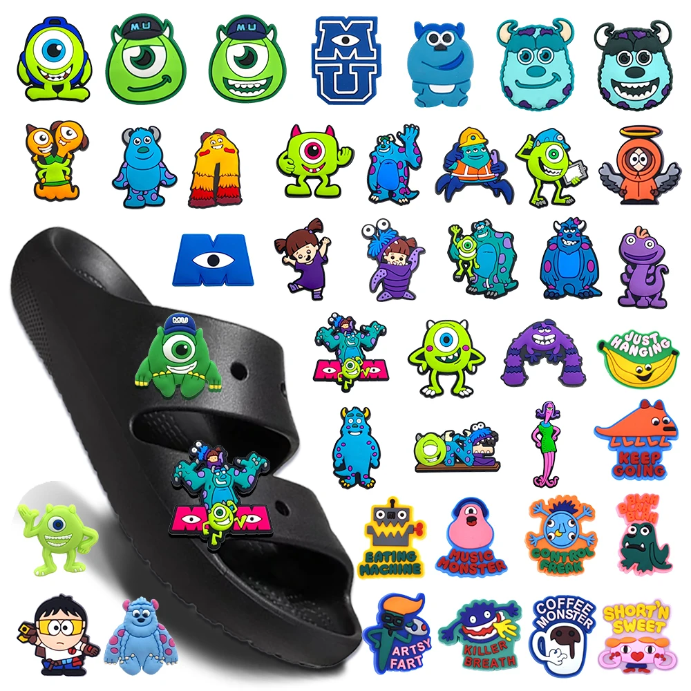 

Disney Monsters Univers 4-100PCS Shoe Charms Garden Shoe Accessories Buckle Fit Clogs Decaration Sandals Decorate Xmas Gift