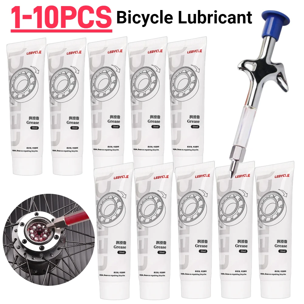 1-10PCS LEBYCLE Bicycle Lubricant MTB Bike Oil Hub Bottom Bracket Headset Fork Flywheel Ball Bearing Grease Cycling Accessories