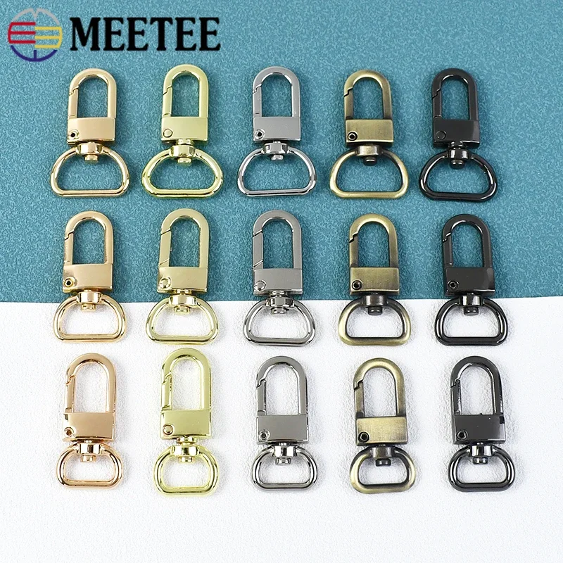 

5-30Pcs 13/16/19mm Metal Snap Hook Buckle D Tail Swivel Lobster Clasp Carabiner Keychain Bag Strap Hanger DIY Accessories Hooks