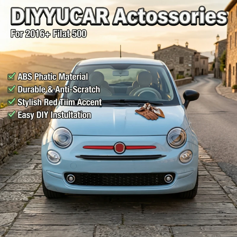 for-fiat-500-2016-2025-abs-carbon-fiber-front-logo-frame-cover-trim-sticker-exterior-accessories