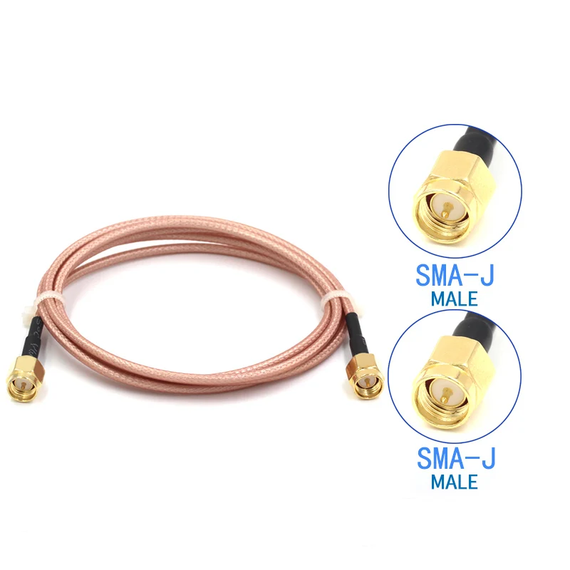 1PCS SMA Male to SMA Male RG316 Cable Assembly Jumper Pigtail 5cm/10/15/30/50cm/1m SMA Plug Crimp FPV RG316 Cable 50ohms SMA-JJ