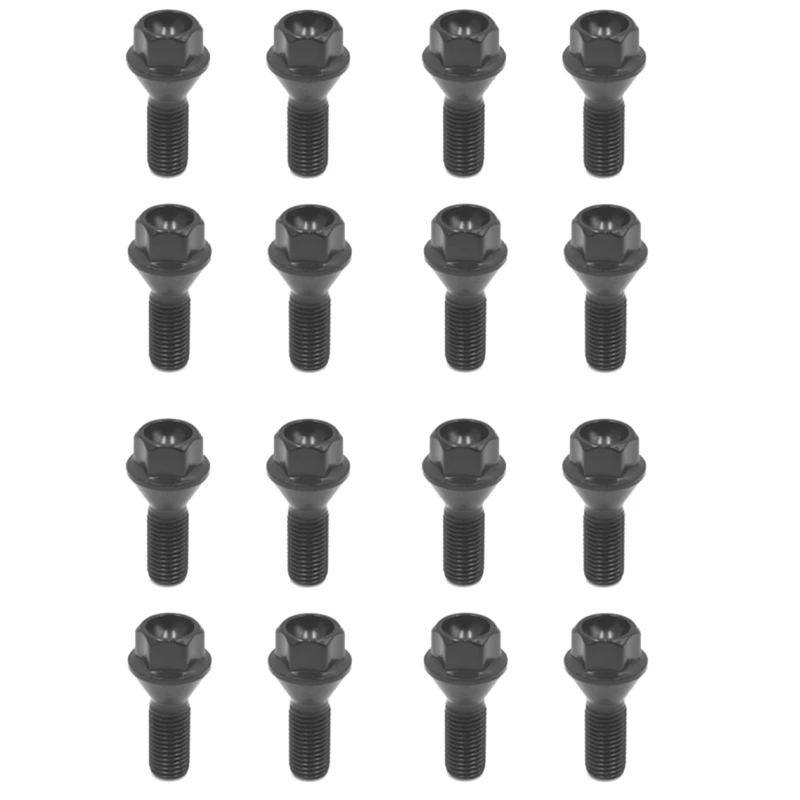 16Pcs Black Wheel Bolt Lug Nut For BMW E30 E36 E46 E60 E90 36136781150