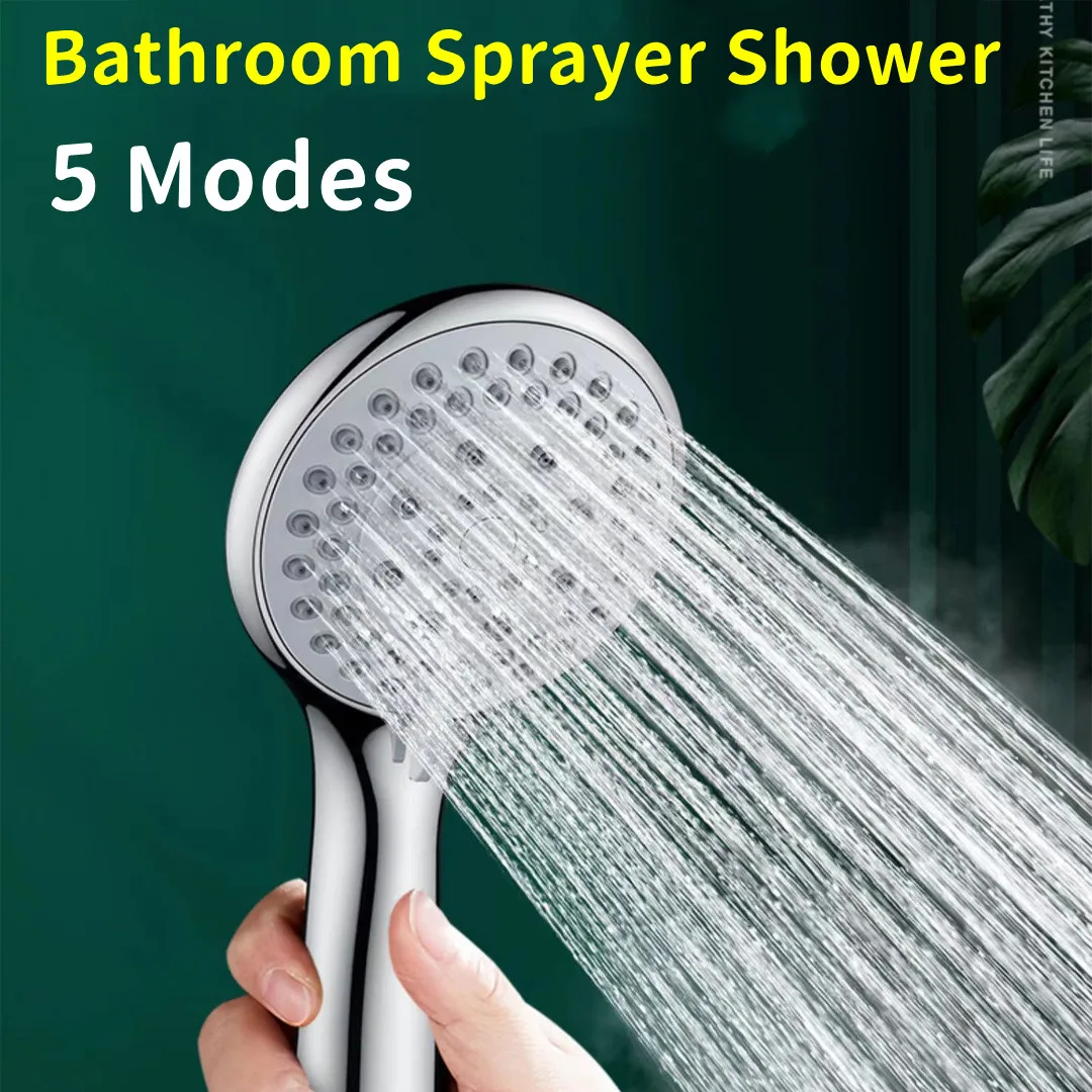 

Bathroom Pressurized Hand Shower Package Accessories Shower Nozzle Large Water Output 5 Models Universal Adaptation Save Water