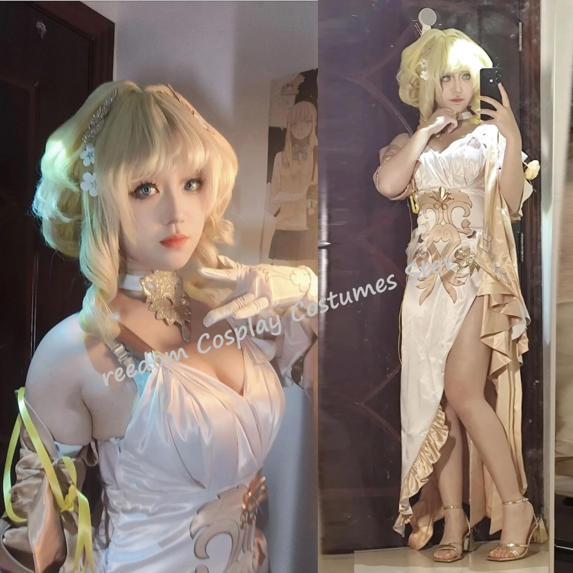 Aglaea Косплей Игра Honkai: Star Rail Костюм Парик Элегантное Великолепное Торжественное Сексуальное Платье Хэллоуин Вечеринка Ролевые Игры Комплект Одежды