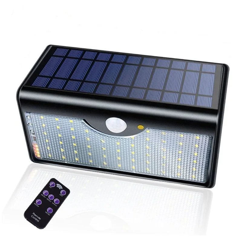 

Newest Solar Light 1300lm 60 LED 5 Modes With Controller IP65 Waterproof Solar Power Lamp For Outdoor Garden Wall Fence Yard