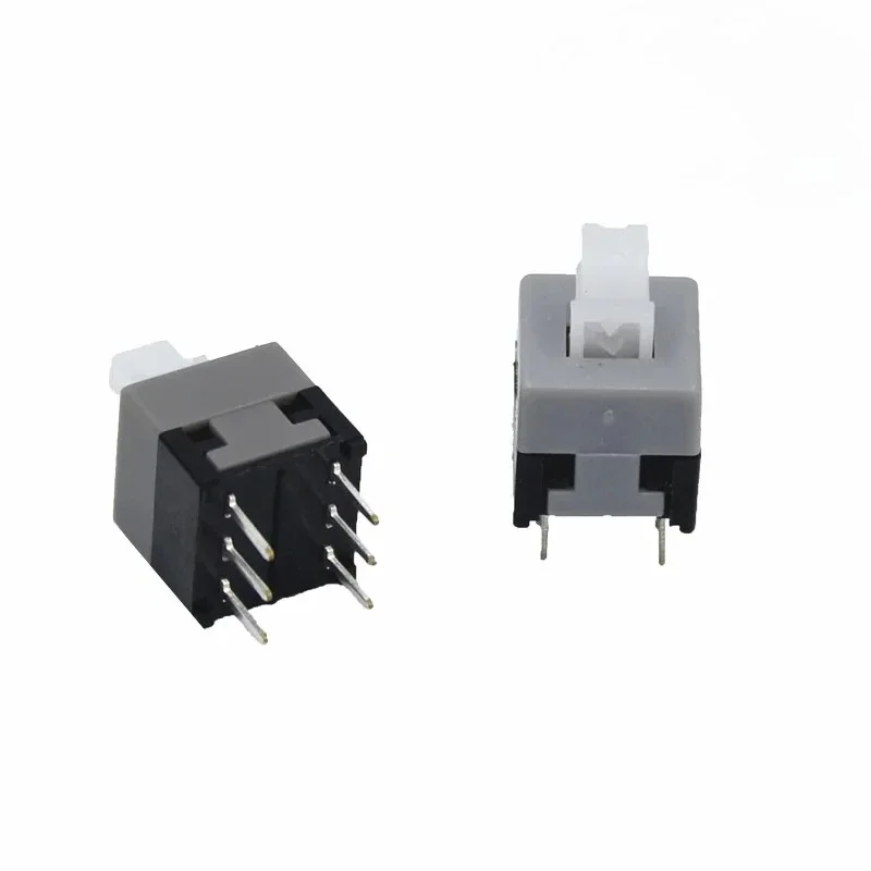 1000PCS 8.5x8.5mm 6-Pin Latching Tactile Switch Mini Push Button Power On/Off Self-Locking Micro Switches 8.5*8.5mm