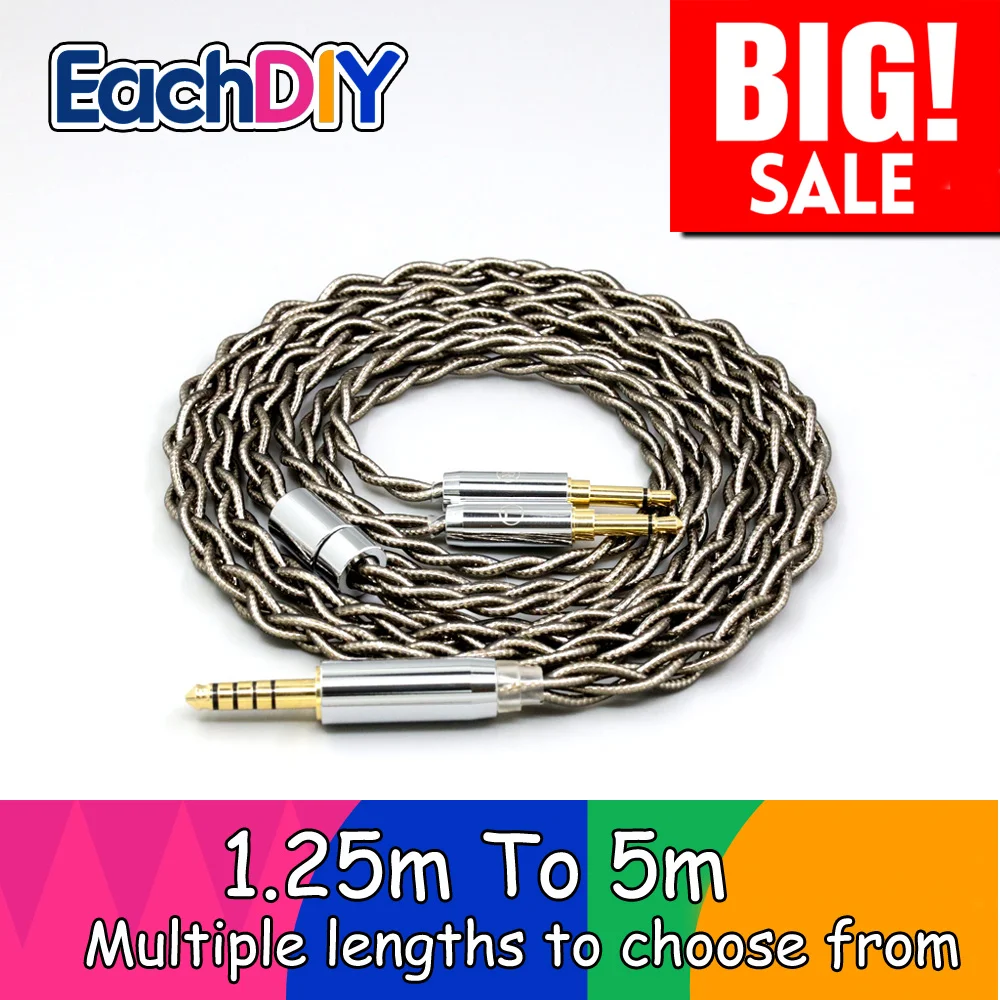 

99% чистый серебряный кабель для наушников палладий + Графеновый золотой для Hifiman Sundara Ananda HE1000se V2 V3 HE6se he400se Arya He-35x XS