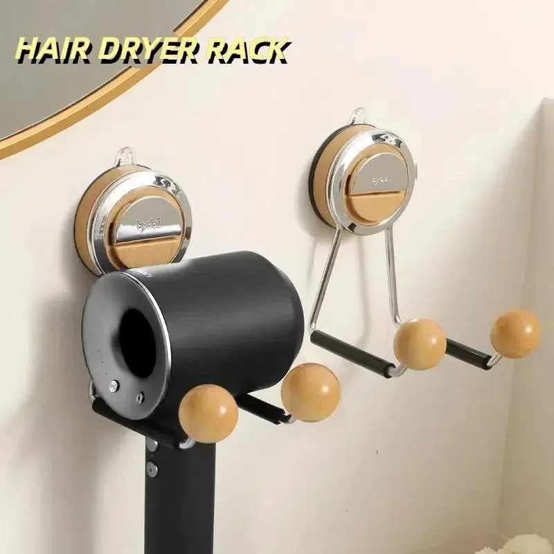 

Reusable Wall Mounted Hair Dryer Holder For Bathroom Shelf Without Drilling Hair Dryer Stand Bathroom Organizer Wall Hooks