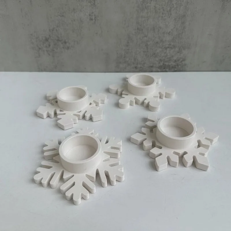 Snowflake aromatherapy Candlestick silicone mold candle holder plaster mold resin epoxy mirror mold