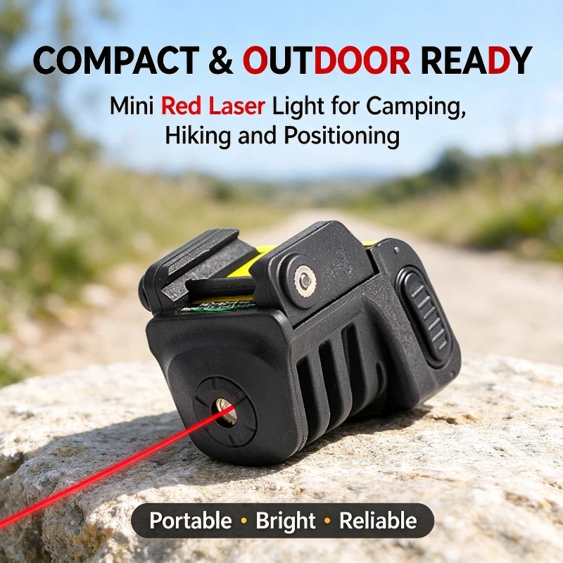 Mini USB Charging Red Laser Indicator, Adjustable Outdoor Laser Positioning Light with 20mm Picatinny Rail