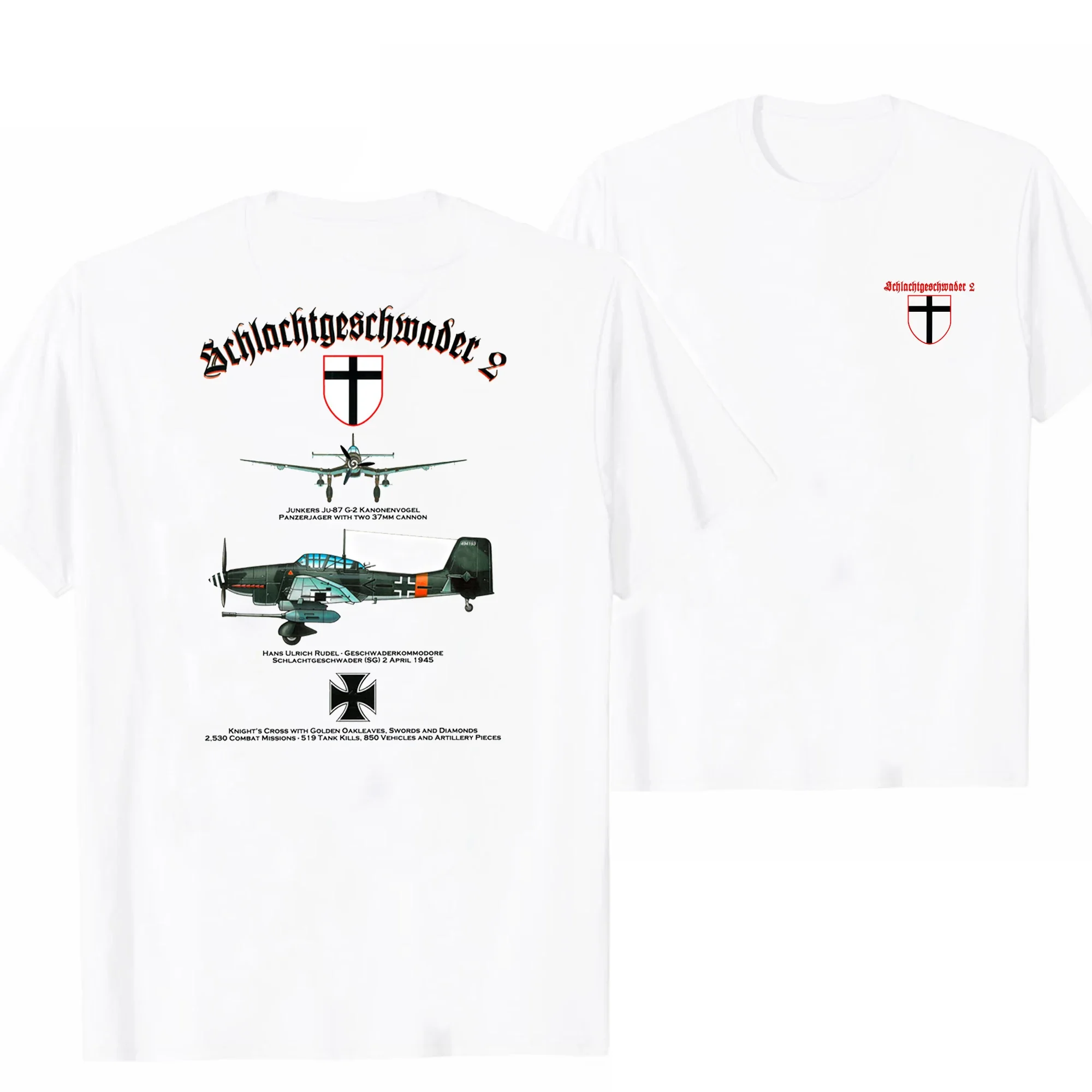 WW II German Air Force Ju-87 Stuka Dive Bomber T-Shirt 100% Cotton O-Neck Summer Short Sleeve Casual Mens T-shirt Size S-3XL