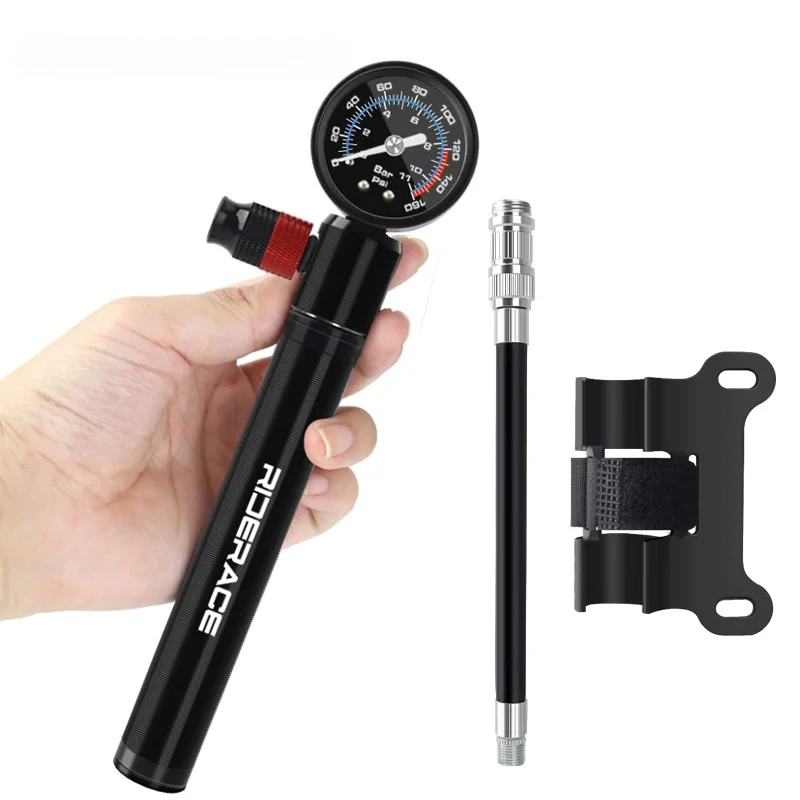 

Portable Bicycle Pump 160PSI High Pressure With Gauge MTB Road Bike Hand Tire Air Inflator For AV FV Presta Schrader Valve