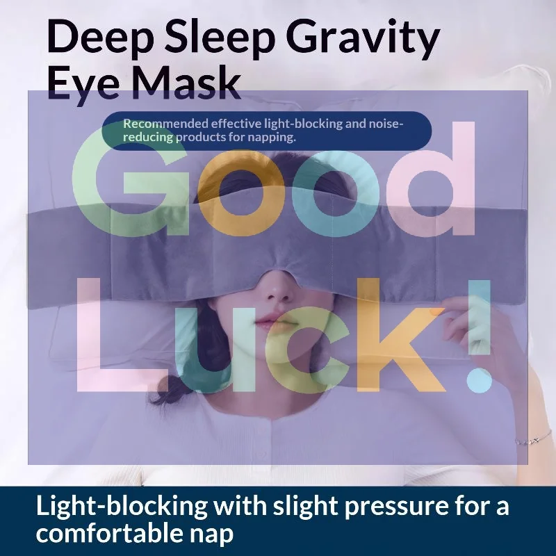 【WA】1Pcs Gravity Sleep Mask Weighted Eye Mask Light Blocking Headband Fatigue Relief Sleeping Aid for Men Women Relaxation Tool