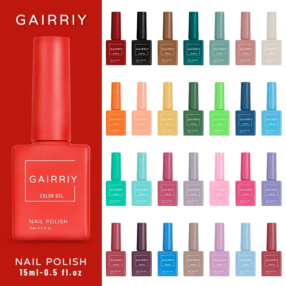 Gairriy-esmalte de uñas semipermanente, barniz híbrido para semipermanente UV, purpurina para salón de manicura, 120 colores, 15ml