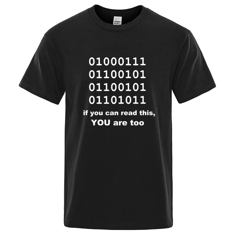 Summer Men's T-shirt High Quality Cotton Blend Funny Programmer Printed T-shirt Casual Loose Cool Men Short Sleeve T-shirt Male