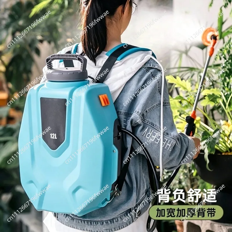 Agricultural 12L Electric Backpack Sprayer - Water Level Display for Pesticide Gardening Disinfection