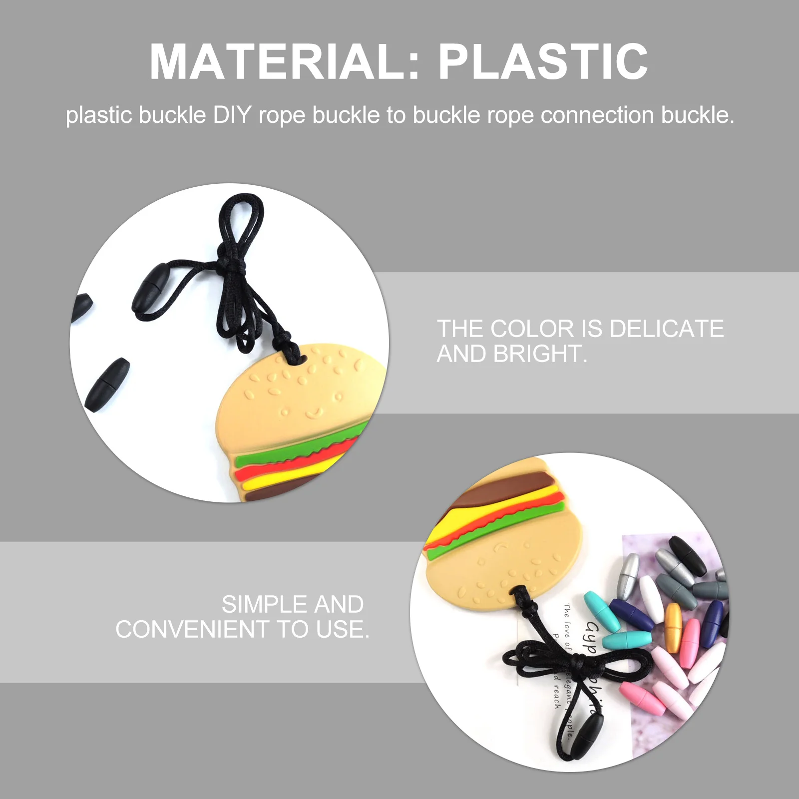 

50Pcs Plastic Breakaway Safety Clasps Barrel Buckle Connectors Lightweight Sturdy for Lanyards Necklaces Keychains