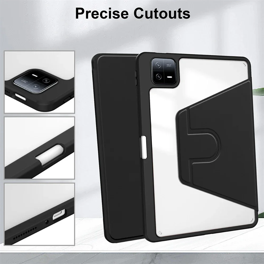 

360 Rotation CaseFor iPad 11th 2025 Pro 11 13 2024 Air 1 2 3 4 5 mini 4 5 6 7 9.7 10.5 10.2 10th with Pencil Holder Tablet Case
