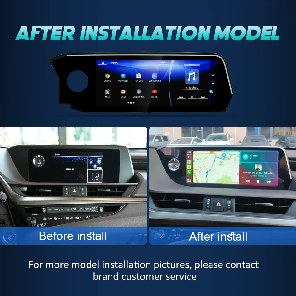 Support Carplay Android Auto Car Radio Player For Lexus ES ES200 ES250 ES350 ES300h 2018-2021 Android 14 Touch Screen GPS Navi