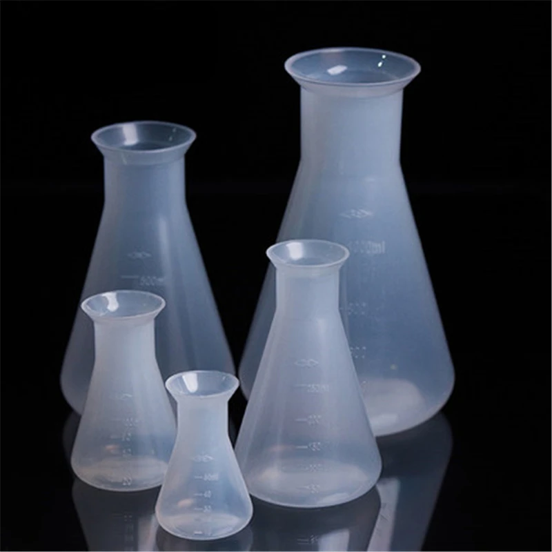 Matraz Erlenmeyer para Laboratorio de Química Plástico Transparente - 100ml