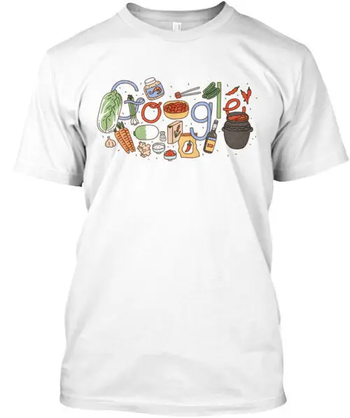 Google Doodle Happy Kimchi Day' T-Shirt Tees High Quality 100%Cotton Short Sleeve