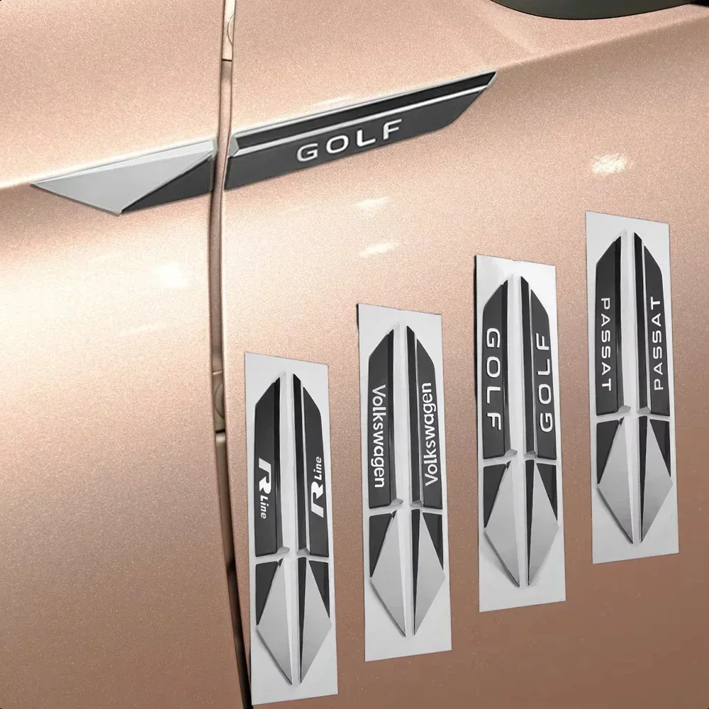 

·2Pcs 3D Metal Car Fender Stickers Side Body Decoration Badge Decal For Volkswagen VW Golf 4 5 Mk5 6 7 Passat Rline B5 B6 B8 B7