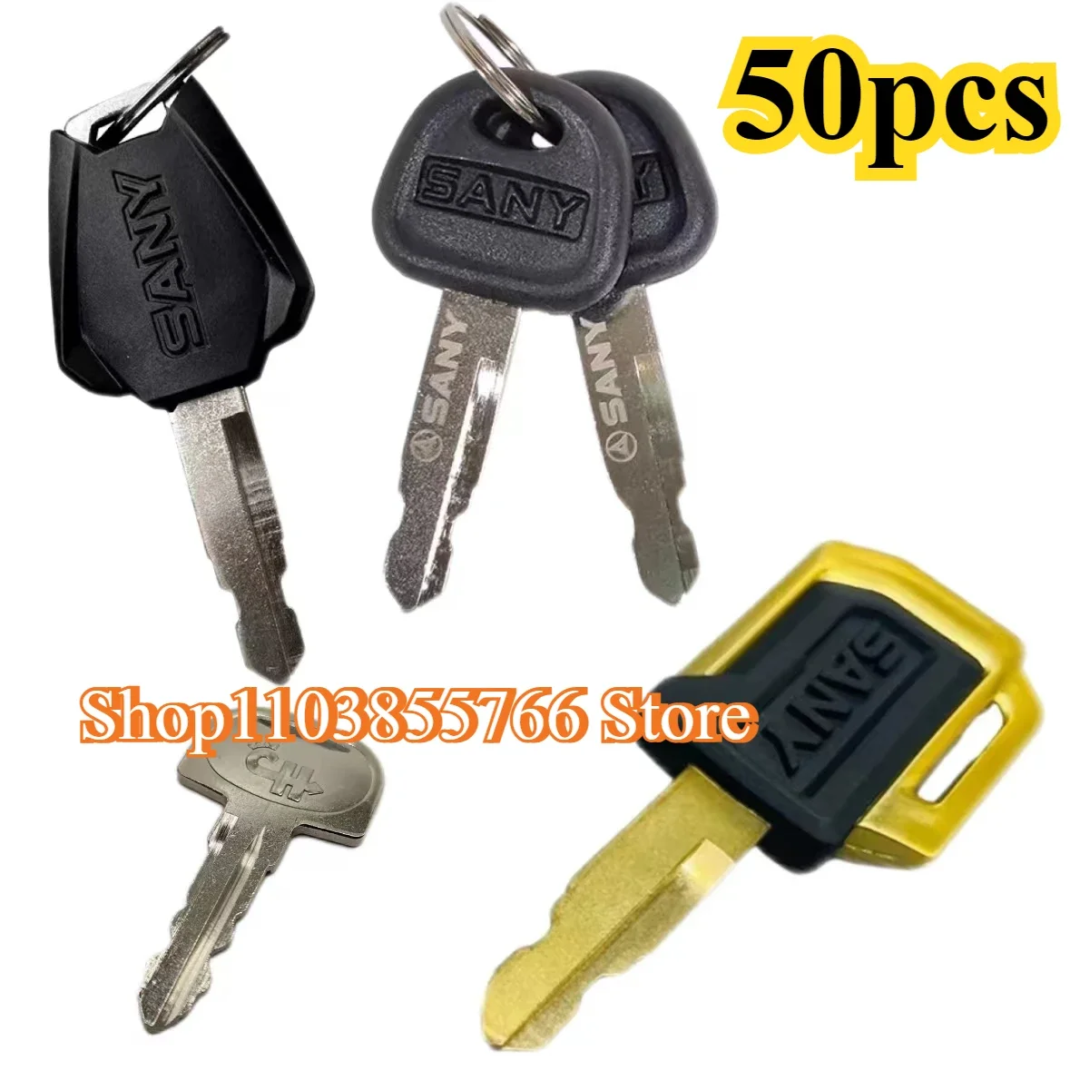 

50PC Sany Keys 60022654 SY65 SY75 SY135 SY215 5Y55 125 235 335 465 Lgnition Keys Cab Door Key Excavator Heavy Equipment Key