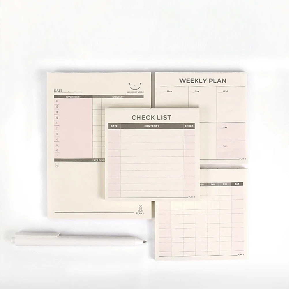 

60 Sheets Memorandum Notebook Dating Pads Simple Weekly Planner Daily Task Notepad Office