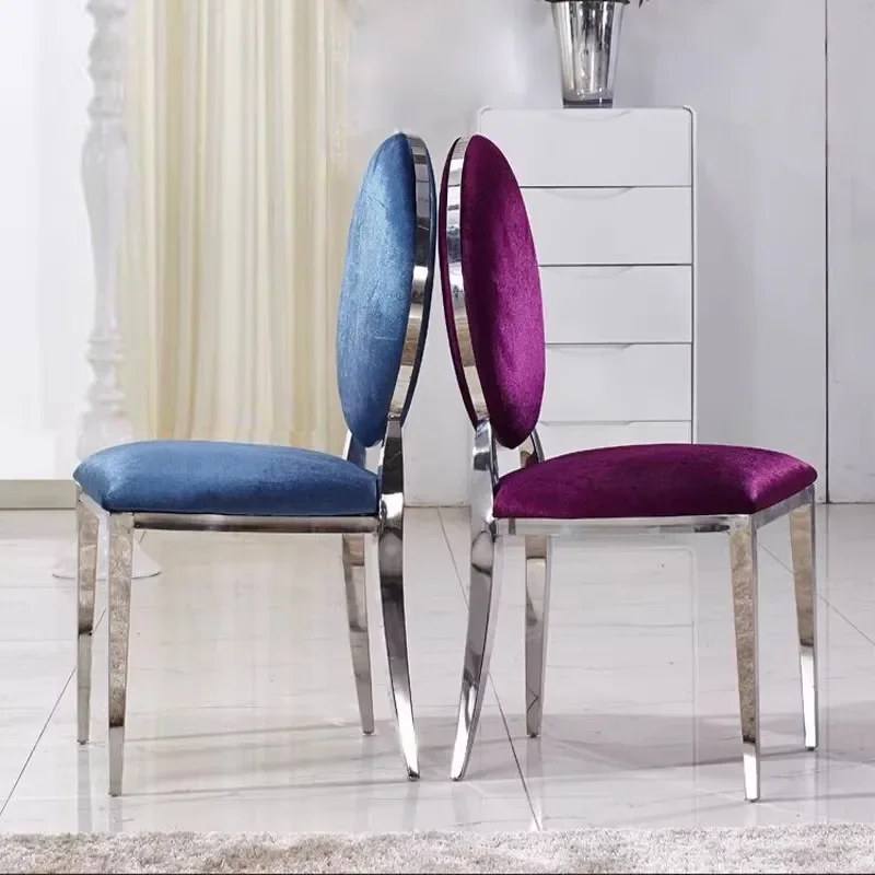 Modern Restaurant Furniture Hotel Luxury Banquet Chairs Restaurant High Back Stainless Steel Wedding Chairs