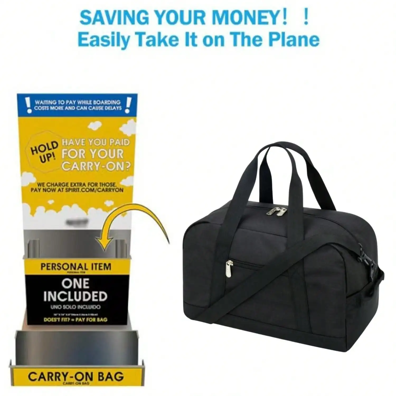 Bolsa de ginástica pequena, bolsa de mão diagonal, mini bolsa de lona de 14 polegadas, leve, vários compartimentos para viagens noturnas