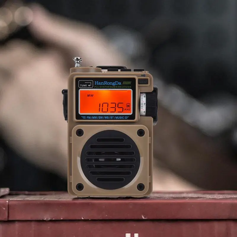 

Portable Multimedia Music Player Small Size Loud Voice Bright Color Fm Mw Sw Wb Blue-Tooth 5.0 Speaker Tf Music Outdoor Receiver