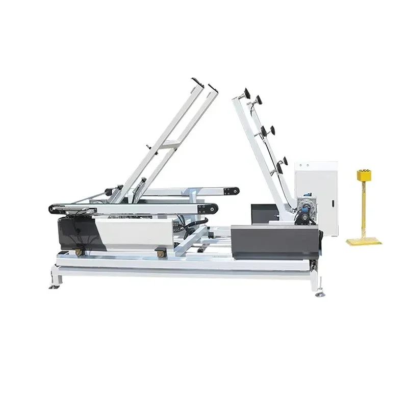 2-Station wooden door production line 180-degree panel turning machine