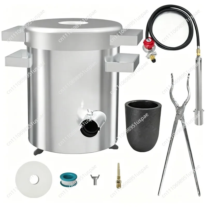 6kg/8kg/15kg furnace small gas tank stainless steel manufacturing fast melting aluminum, copper, gold and silver