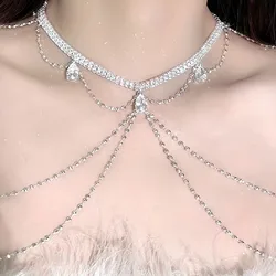 Light luxury dress accessories, tassel shoulder chain, fashionable and versatile body chain, niche high-end sense, temperament a