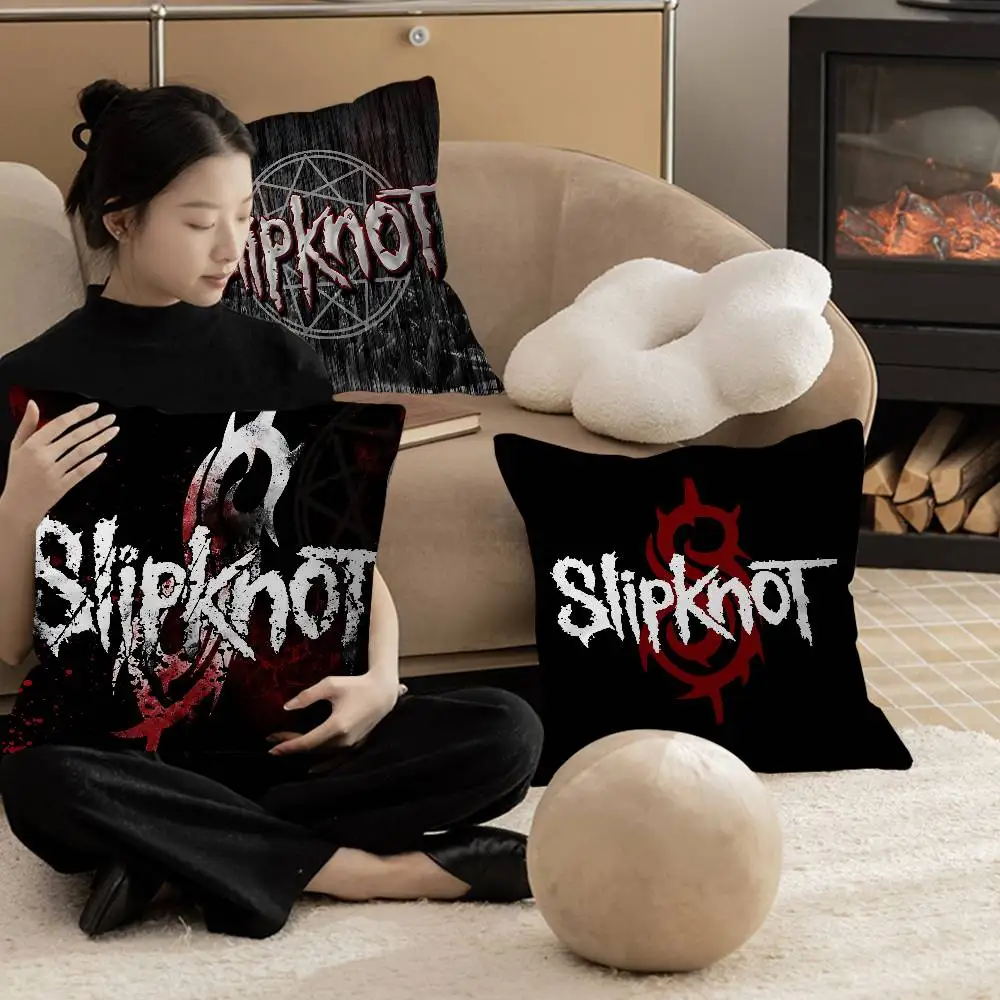 Popular S-slipknotS Band Pillow Cushion Cover Pillowcase Living Room Sofa Home Decor Customized
