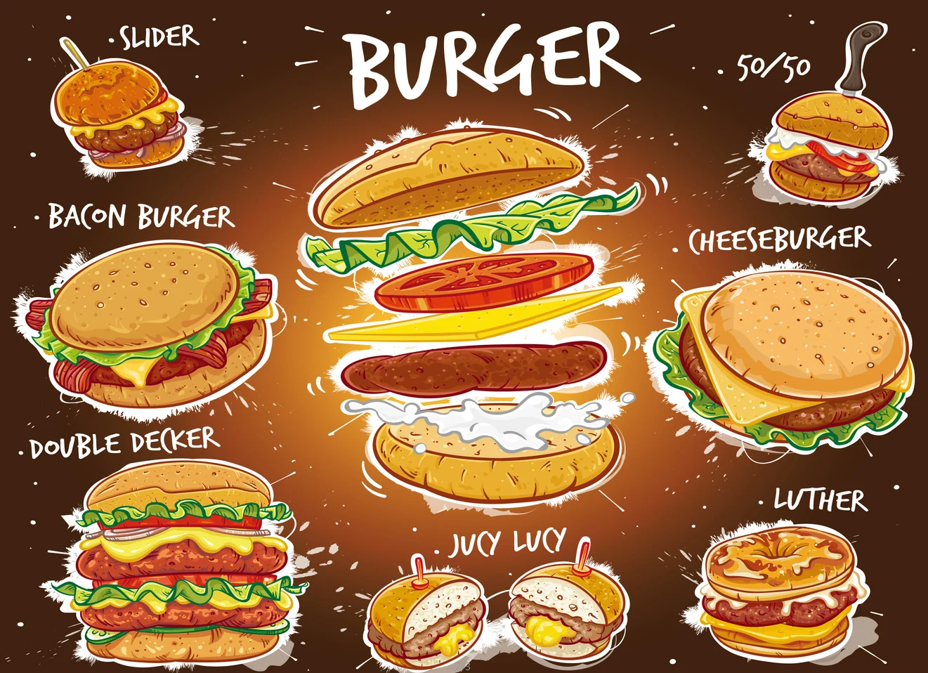 Custom wallpaper photos restaurant fast food hamburger mural tooling background walls decorative painting 3d wallpaper