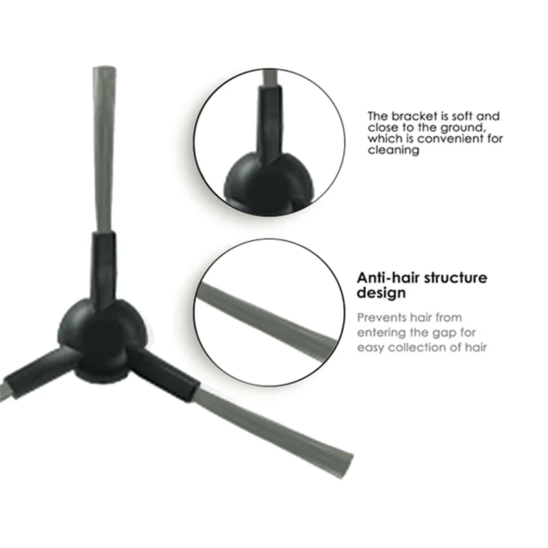 A94E-For JONR P20 PRO قطع غيار المكنسة الكهربائية فرشاة جانبية قطع غيار تنظيف فعالة 10 قطعة