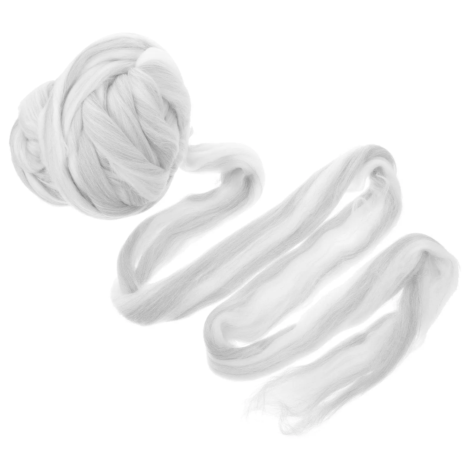 1Pack 250G Vibrant Faux Wool Roving Cotton Material for Needle Felting Wet Felting Crafts Blanket Making Dryer Home