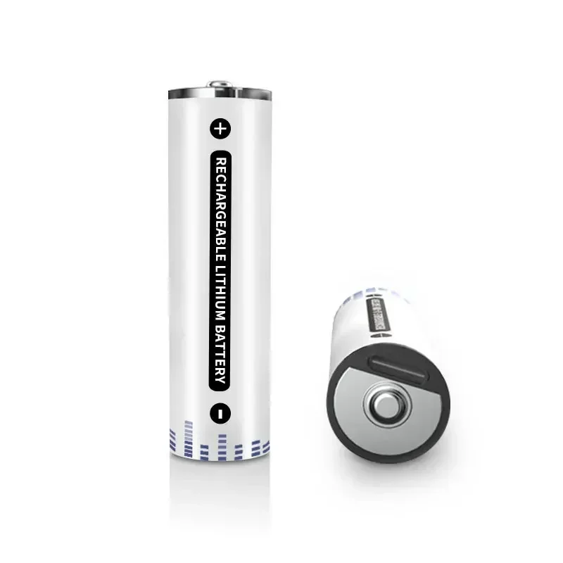 AA Rechargeable Battery 1.5V AA USB Lithium Ion Battery with Capacity 2500mWh for Romote Control LED Toy Keyboard